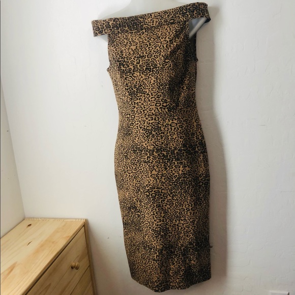 Bettie Page Dresses & Skirts - Bettie Page Las Vegas Animal Print Wiggle Dress